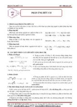 Giáo án Phản ứng hữu cơ - Môn hóa 11